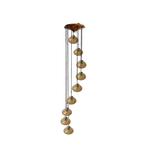 Mid-Century Cascading Pendant Lamp from Doria, 1970s, Huis en Inrichting, Lampen | Hanglampen, Gebruikt, -, Glas, Ophalen of Verzenden