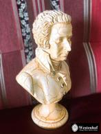 Componist buste Mozart borstbeeld crème voor verzameling, Ophalen of Verzenden, Gebruikt, Mens