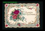 Prachtig wenskaartje, brocante versiering M03-04, Verzenden, Voor 1920, Gelopen, Overige thema's