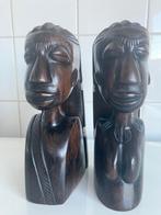 Stel ebbenhouten boekensteunen, Ophalen of Verzenden