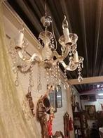 Adv 1 kristallen kroon luchter met 5 lpnt, Huis en Inrichting, Lampen | Kroonluchters, Ophalen of Verzenden, Zo goed als nieuw
