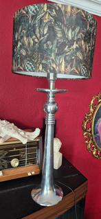 Twee hoge chromen tafellampen 80 cm, Ophalen of Verzenden, Zo goed als nieuw, 75 cm of meer