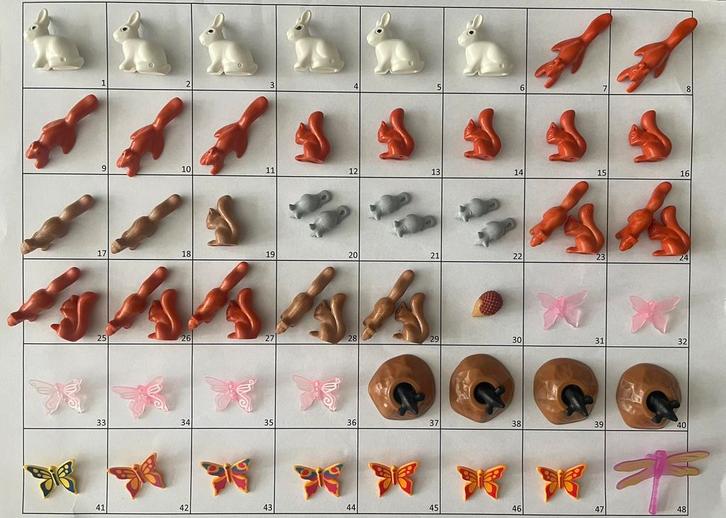 Losse bos dieren konijn eekhoorn vlinder mol, Kinderen en Baby's, Speelgoed | Playmobil, Nieuw, Los playmobil, Ophalen of Verzenden