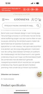 Goossens Suite Bankstel - Velvet - 3-zits + 3 stoelen, Huis en Inrichting, Banken | Bankstellen, Ophalen, 250 tot 300 cm, 75 tot 100 cm