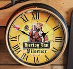 Mooie robuuste HERTOG JAN wandklok met metalen rand, Ophalen of Verzenden, Nieuw, Reclamebord, Plaat of Schild, Hertog Jan