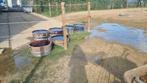 Kruidenbak paarden drinkbak houten vat drinkbakken hout, Weidegang