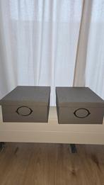 Grijze opbergboxen 2 stuks Ikea, Ophalen, Zo goed als nieuw