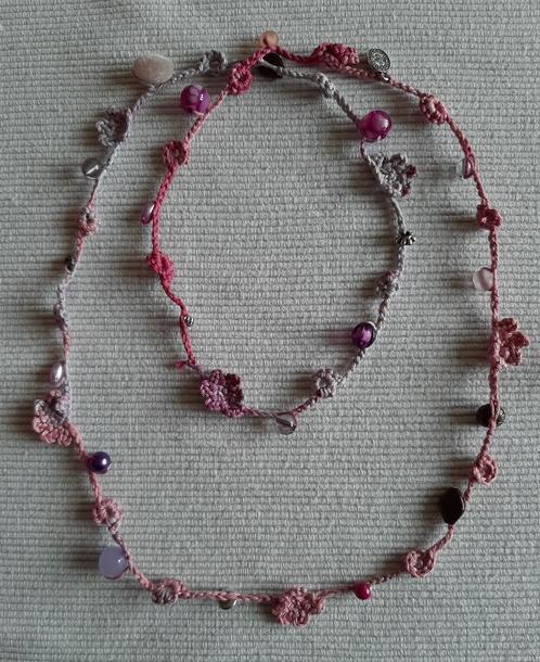 kadootje? Rose/lila ketting, Sieraden, Tassen en Uiterlijk, Kettingen, Nieuw, Overige materialen, Roze, Ophalen of Verzenden