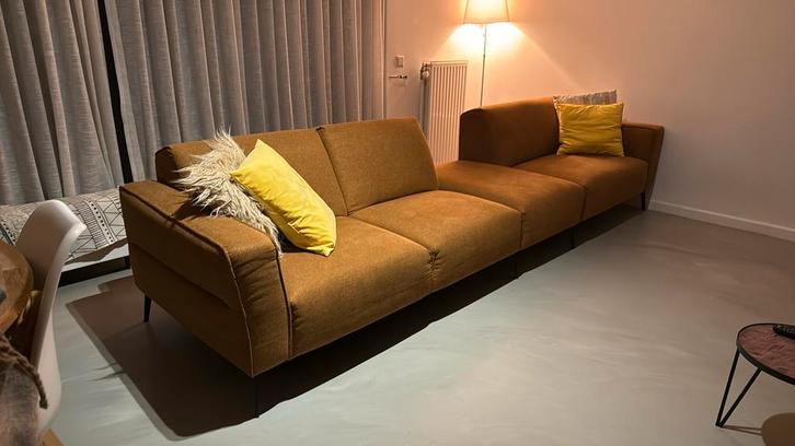 Scandinavian-Style 3-Seater Sofa – Mustard Yellow, Huis en Inrichting, Banken | Sofa's en Chaises Longues, Zo goed als nieuw, Driepersoons