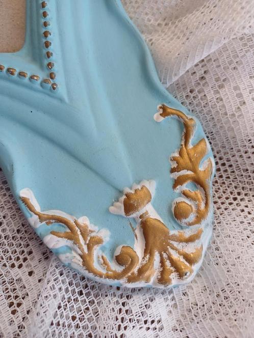 Oude Franse Brocante Lijst - Blauw, Antiek en Kunst, Curiosa en Brocante, Ophalen of Verzenden