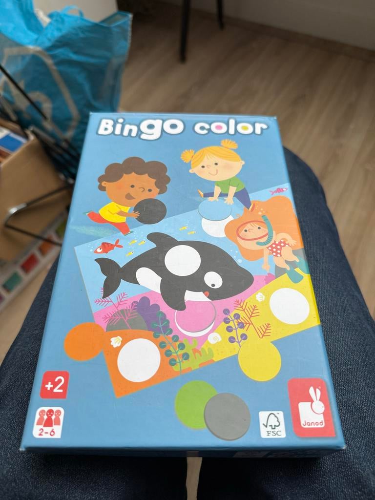 Janod Bingo Color - Educatief Kleurenspel - 2+, Hobby en Vrije tijd, Gezelschapsspellen | Bordspellen, Een of twee spelers, Ophalen