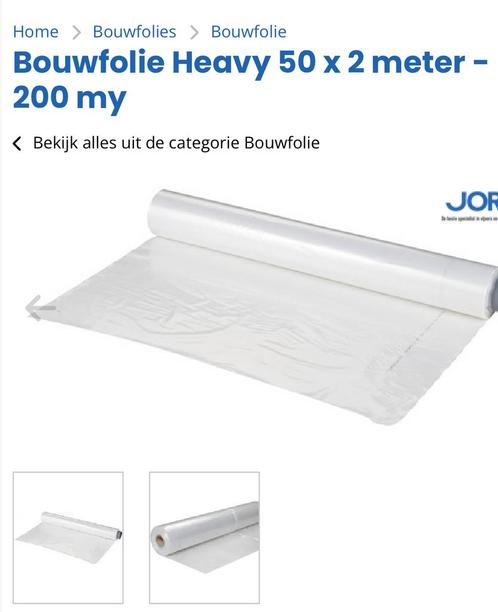 Bouwfolie 2x50m 200my ( nieuwe rol !! ), Doe-het-zelf en Verbouw, Zeil en Folie, Nieuw, Folie, 15 m² of meer, Ophalen of Verzenden