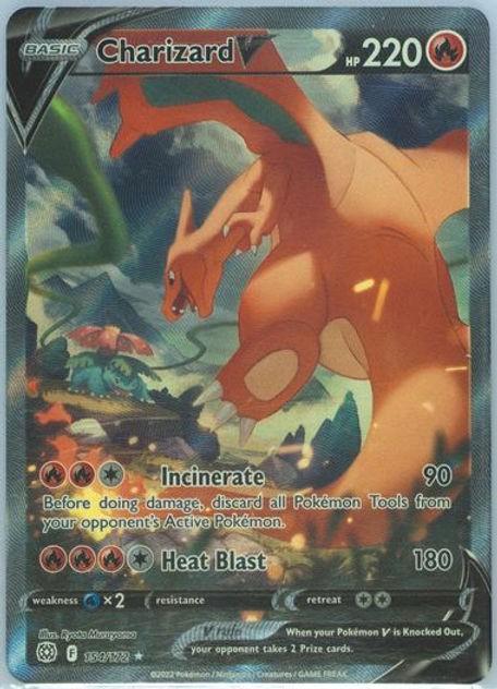 2022 Pokémon brilliant stars FA Charizard V #154 PSA9, Hobby en Vrije tijd, Verzamelkaartspellen | Pokémon, Nieuw, Overige typen