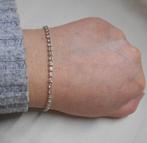 Zilveren armbandje met steentjes (tennis armbandje) nr.908, Verzenden, Zo goed als nieuw, Zilver, Zilver