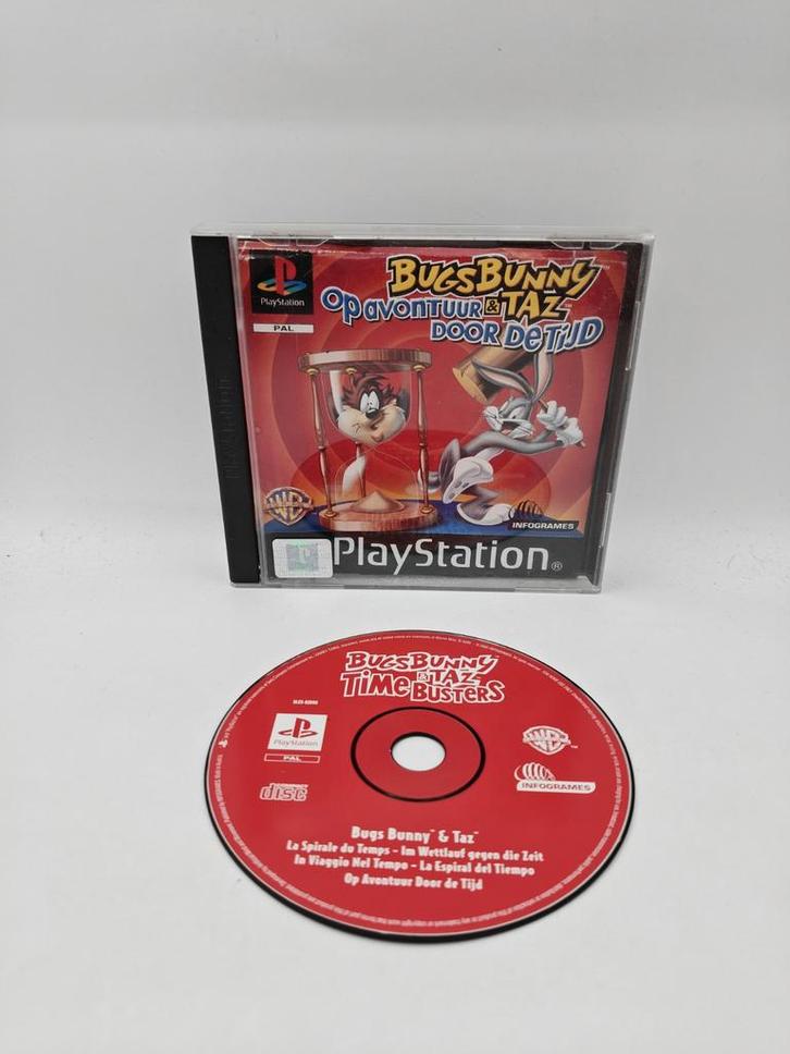 Bugs Bunny & Taz: Avontuur door de Tijd - PS1, Spelcomputers en Games, Games | Sony PlayStation 1, Zo goed als nieuw, Platform