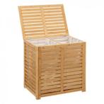 Bamboe Wasmand met 2 vakken - 110 liter - Bruin, Info@jja.fr, Bruin, Ophalen of Verzenden, Zo goed als nieuw