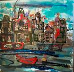 Acryl, Amsterdam, magere brug, altea spanje, Antiek en Kunst, Ophalen of Verzenden