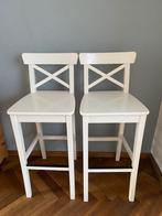 2 Barkrukken, Huis en Inrichting, Barkrukken, Ophalen, Gebruikt, Met voetsteun, 60 tot 90 cm