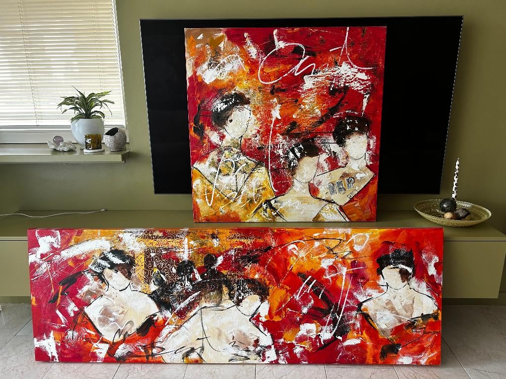 Schilderij op canvas gemengde techniek van Dario Bosa, Antiek en Kunst, Kunst | Schilderijen | Modern, Ophalen