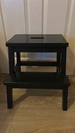 Antraciet geverfd Ikea krukje te koop, Huis en Inrichting, Ophalen, Gebruikt, Hout