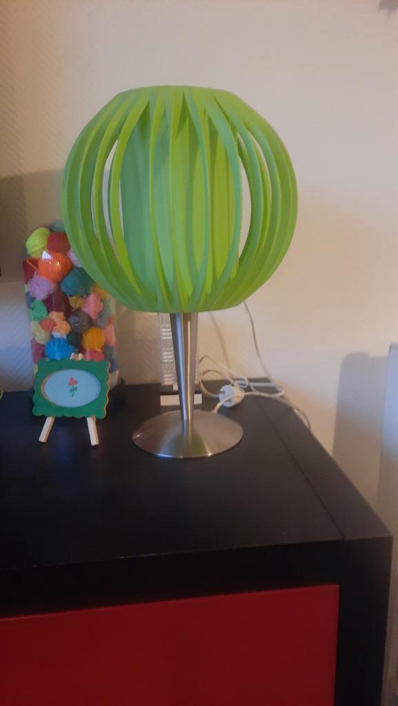 Tafellamp rvs voet steinhauer kap jrn70,lees beschrijving, Huis en Inrichting, Lampen | Tafellampen, Zo goed als nieuw, Minder dan 50 cm