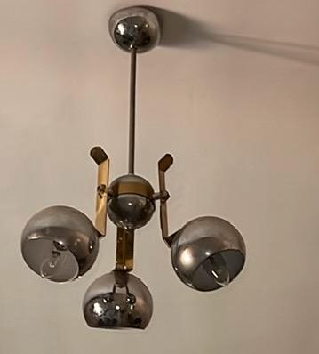 Reggiani -Space Age- jaren 60 eyeball lamp, Huis en Inrichting, Lampen | Plafondlampen, Metaal, Ophalen of Verzenden