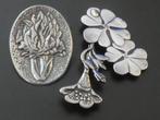 Vintage  broches van zilver tin, Verzenden, Zilver, Broche