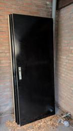 Opdekdeur zwart geverfd, Doe-het-zelf en Verbouw, Deuren en Horren, Ophalen, Gebruikt, 80 tot 100 cm, Binnendeur