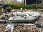 rubberboot met motor, goed onderhouden, Watersport en Boten, Rubberboten, Ophalen, Yamaha, Zo goed als nieuw, Hout