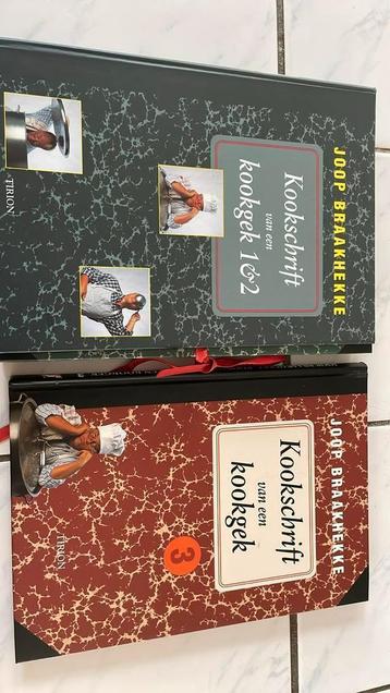 Kookschrift van een kookgek, deel 1,2 en 3 Joop Braakhekke beschikbaar voor biedingen