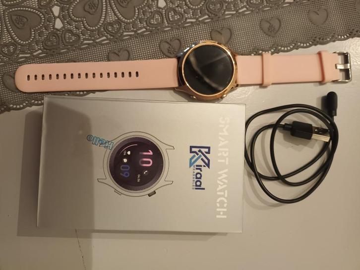 Sporthorloge, sportwatch, Kiraal Wearables, roze, zgan, Sieraden, Tassen en Uiterlijk, Sporthorloges, Zo goed als nieuw, Android