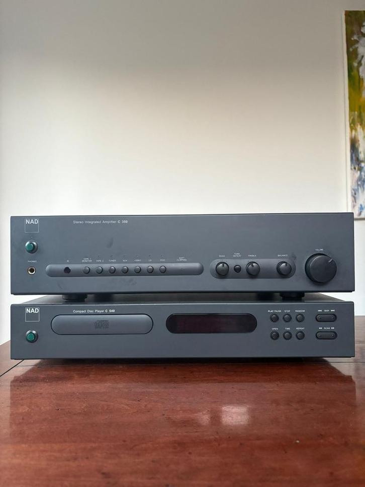 NAD Stereo Versterker C 350 + NAD CD-speler C 540, Audio, Tv en Foto, Versterkers en Receivers, Gebruikt, Stereo, 60 tot 120 watt