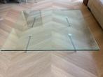 Glazen salontafel, Ophalen, Gebruikt, 100 tot 150 cm, 50 tot 100 cm