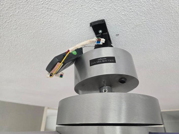 Jan de Bouvrie Design Ventilator, Huis en Inrichting, Lampen | Vloerlampen, Zo goed als nieuw, Minder dan 100 cm, Kunststof, Metaal