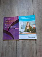 Elementaire kennis Bedrijfsadministratie deel 1+2, Ophalen of Verzenden, Zo goed als nieuw, Overige niveaus