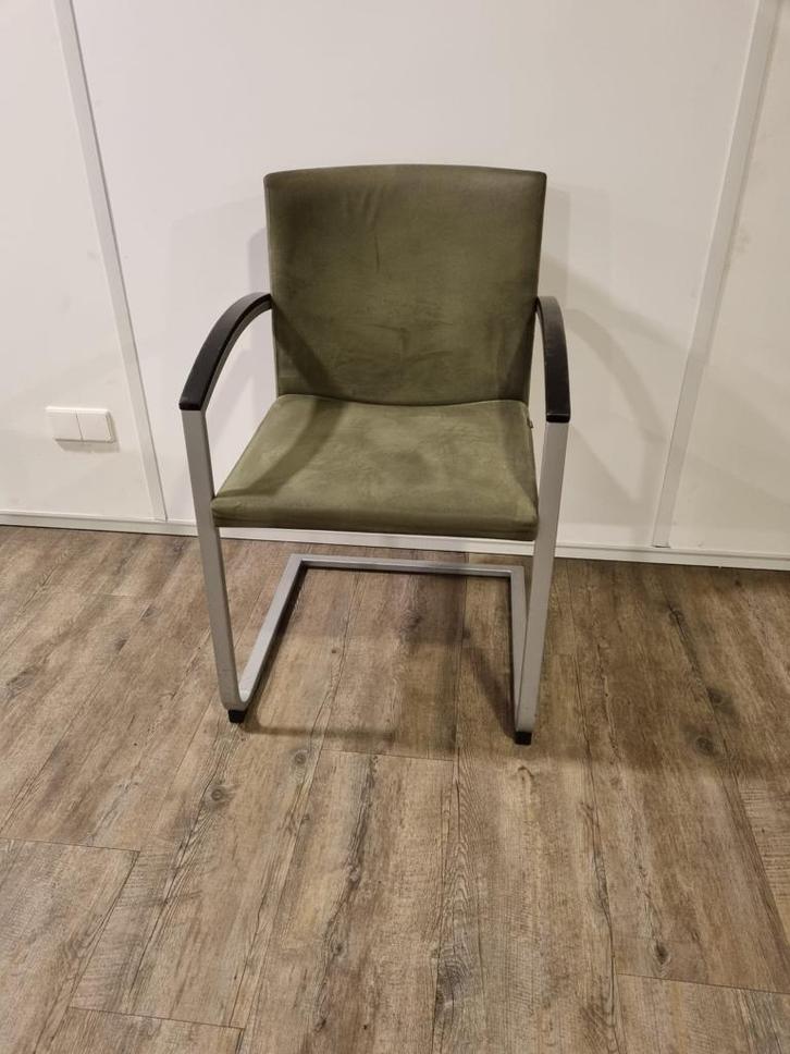Stoel, kantoor, kantine, vergaderstoel, kamerstoel, Huis en Inrichting, Stoelen, Gebruikt, Vijf, Zes of meer stoelen, Leer, Blauw