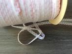 (Nr 719) Aanbieding Prachtig WIT met roze kant 10 m 2.50, Verzenden, Nieuw, Kant