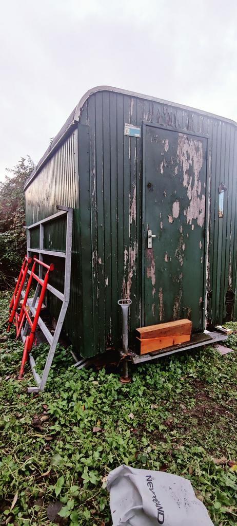 Pipowagen foodtruck tuinhuis verkoopwagen, Tuin en Terras, Tuinhuizen, Gebruikt, 250 tot 500 cm, 200 tot 400 cm, 1 raam, Ophalen of Verzenden