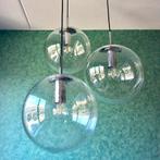 XL Vintage 70s Globe Hanglamp Glashutte Limburg Ø35,30,25CM, Ophalen, Zo goed als nieuw, Glas, Mid Century Modern