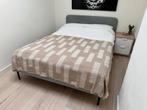 Gestoffeerd bed 140x200 incl stevig matras, Ophalen, Tweepersoons, 140 cm, Zo goed als nieuw