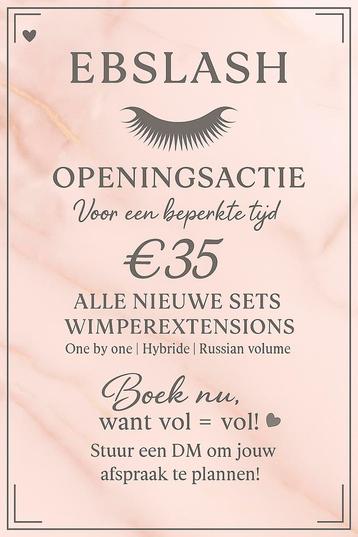 Wimperextensions beschikbaar voor biedingen