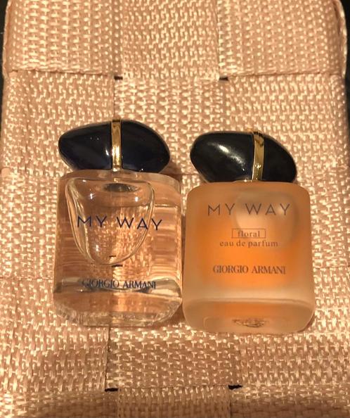 Giorgio Armani My way set 2x7ML, Verzamelen, Parfumverzamelingen, Nieuw, Miniatuur, Gevuld, Ophalen