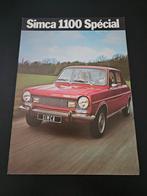 Brochure Simca 1100 Spécial 1972, Ophalen of Verzenden, Zo goed als nieuw, Overige merken