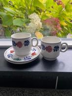 Boerenbont servies, kop en schotel, 2 stuks, DECEMBER tip!, Huis en Inrichting, Keuken | Servies, Ophalen of Verzenden, Zo goed als nieuw