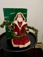 Kerstman met doos vintage kerst kerstdecoratie, Diversen, Kerst, Ophalen of Verzenden, Zo goed als nieuw