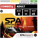 3x tickets F1 Spa Max Verstappen tribune in les Combes, Drie personen of meer