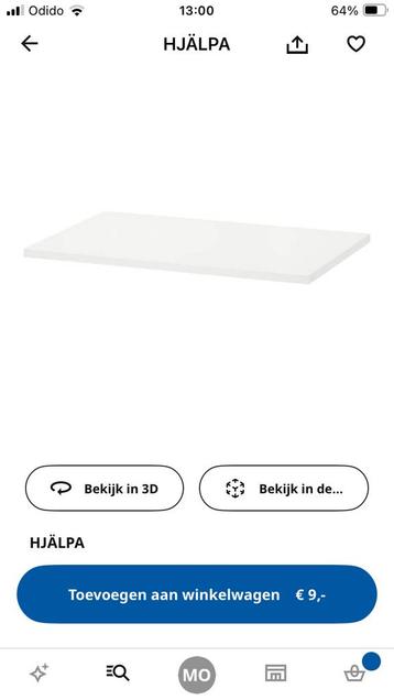 IKEA Hjalpa wit 80 x 55 cm nieuw in verpakking beschikbaar voor biedingen