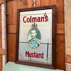 Spiegel Coleman's Mustard pubspiegel origineel 66 x 91,5 cm, Ophalen, Gebruikt, Minder dan 100 cm, Rechthoekig