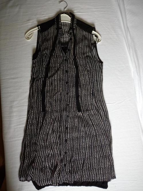 zwart wit expresso jukje 40, Kleding | Dames, Jurken, Gedragen, Maat 38/40 (M), Zwart, Ophalen of Verzenden