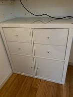 Witte Kast met Lades en Deuren, Ophalen, Kunststof, Gebruikt, 50 tot 100 cm